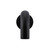 Meir universal round curved bath and basin spout in matte black finish, wall mounted for modern Australian bathrooms.