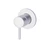 Meir Round Chrome Brass Pin Lever Wall Mixer for Modern Australian Bathrooms and Kitchens