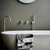 Meir Champagne Round Hand Shower on Fixed Bracket with flexible hose for luxury bathrooms in Australia.