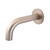 Meir Round Curved Bath Spout in Champagne finish, 200mm solid brass wall-mounted tapware for modern Australian bathroom renovations.