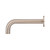 Modern champagne gold curved wall mounted bath spout for luxury Australian bathroom renovations.