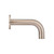 Meir Champagne Rose Gold Round Basin Mixer Tap with Curved Spout and Pin Lever for Modern Luxury Bathrooms in Australia