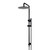 Meir Matte Black Round Combination Shower Rail with 300mm Rain Head and Hand Shower, Australian Bathroom Design.