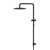 Meir Matte Black Round Combination Shower Rail Set with 300mm Rose and Handheld Shower for Modern Australian Bathrooms