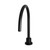 Meir Round Matte Black High-Rise Swivel Hob Spout for luxury bathrooms and spas in Australia.