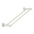 Meir PVD Brushed Nickel Round Brass Double Towel Rail 600mm for Modern Australian Bathrooms