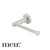 Meir Round Brass Toilet Roll Holder in PVD Brushed Nickel for modern Australian bathroom renovations.