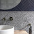 Meir Round Brass Robe Hook in PVD Shadow Gunmetal finish, ideal for modern luxury bathrooms in Australia.