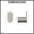 Technical line drawing showing the dimensions of the Meir Curvae Robe Hook for modern bathroom renovations in Australia.