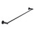 Meir Matte Black 900mm Round Brass Single Towel Rail for Modern Australian Bathrooms