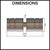 Meir MGA04N Shower Door Round Handle technical drawing showing 25mm diameter and 59.5mm length dimensions for modern Australian bathroom glass shower screens.