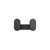 Meir Curvae Matte Black Double Robe Hook for modern bathroom organization in Australia.