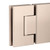 Meir Champagne Glass-to-Glass Shower Door Hinge for 10mm Frameless Glass Panels in Australia