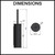Meir MTO02N-R Round Wall Mounted Toilet Brush and Stainless Steel Holder Technical Dimensions Drawing Australia