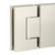 Meir PVD Brushed Nickel Glass-to-Wall Shower Door Hinge for 10mm Frameless Glass Screens available at Renovator Store Australia