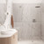 Brushed Nickel Square Glass-to-Glass Shower Screen Hinge for Frameless Bathroom Enclosures in Australia