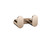 Meir Curvaé Double Robe Hook in Champagne finish, a premium stainless steel bathroom accessory for modern homes in Australia.