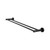 Meir Matte Black 600mm Square Double Towel Rail for modern bathrooms in Australia.