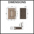 Technical drawing of Meir Champagne glass-to-wall shower door hinge MGA02N showing dimensions of 90mm height and 64mm width for bathroom renovations in Australia.