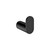Meir Curvae Single Robe Hook in Matte Black for modern bathroom design in Australia.