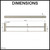 Technical drawing showing dimensions of the Meir Curvae Single Towel Rail 600mm for modern Australian bathroom renovations.