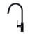 Meir Round Piccola Matte Black Pull Out Kitchen Mixer Tap with 360 Degree Swivel Spout and Dual Flow Spray for Modern Australian Kitchens