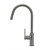 Meir Round Piccola Pull Out Kitchen Mixer Tap in PVD Shadow Gunmetal finish with dual spray function for modern Australian kitchens.