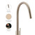 Solid brass champagne rose gold kitchen mixer tap with electroplated finish from Meir Australia.