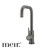 Meir Round Square Neck Kitchen Mixer Tap in PVD Shadow Gunmetal Finish with 360 Swivel for Modern Australian Kitchens and Laundries
