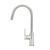 Meir Round Piccola Pull Out Kitchen Mixer Tap in PVD Brushed Nickel for modern Australian kitchens.