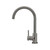 Modern Shadow Gunmetal Round Gooseneck Kitchen Mixer Tap with Adjustable Side or Front Handle for Contemporary Australian Kitchens