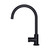 Meir Matte Black Round Gooseneck Kitchen Mixer Tap with Pinless Handle, premium modern kitchen tapware in Australia.