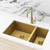 Meir Tiger Bronze Round Kitchen Mixer Tap with Double Bowl Undermount Sink in Australian Home Kitchen
