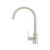 Meir Round Gooseneck Kitchen Mixer Tap with Paddle Handle in PVD Brushed Nickel for modern Australian kitchens.