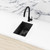 Meir Round Matte Black Gooseneck Kitchen Mixer Tap with Undermount Sink Australia