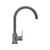 Meir Round Shadow Gunmetal Kitchen Mixer Tap with Ergonomic Paddle Handle and Gooseneck Swivel Spout