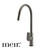 Meir Round Paddle Piccola Pull Out Kitchen Mixer Tap in Shadow Gunmetal finish, premium brass tapware for Australian kitchens.
