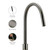Meir Round Paddle Piccola Pull Out Kitchen Sink Mixer Tap in Shadow Gunmetal finish for modern Australian kitchens.