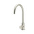 Meir Pinless Round Gooseneck Kitchen Mixer Tap in Brushed Nickel finish for modern Australian kitchens.