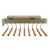 Compact slide-out metal trouser rack for wardrobe organization in Australia.