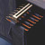 Higold Armani Top Mount Trouser Holder and Wardrobe Organiser for 9 Pairs of Pants in Orange and Cobalt Gold Finish available at Renovator Store Australia.