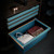 Higold B Series Teal Deep Profile Pull Out Wardrobe Basket for 900mm Cabinet Bedroom Storage Australia