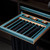 Modern light luxury wardrobe leathery pants rack for 8 pairs of trousers in tiffany teal finish by Higold Australia.