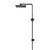 Meir Matte Black Square Combination Twin Shower Rail Set with 300mm Rain Head for modern Australian bathrooms.