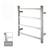 Modern Chrome 4-Bar Square Electric Heated Towel Rack for Australian Bathrooms - Wall Mounted Energy Efficient Towel Warmer Rail