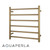 Aquaperla Brushed Yellow Gold 6 Bar Round Electric Heated Towel Rail in Modern Australian Bathroom Interior