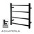 Aquaperla 4 Bar Matte Black Square Electric Heated Towel Rack for modern Australian bathrooms.