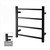 4 bar square matte black electric heated towel rack for modern bathrooms in Australia