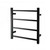 Aquaperla Matte Black Square Bar Electric Heated Towel Rail for Modern Australian Bathrooms