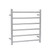 Aquaperla 6-Bar Round Brushed Nickel Electric Heated Towel Rail for Modern Australian Bathrooms